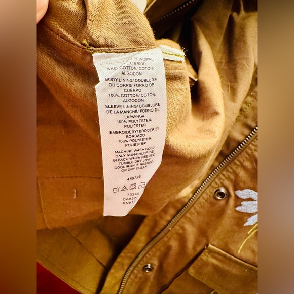 Ann Taylor Olive Green Embroidered Floral Tie-Waist Jacket, Size XS - Picture 10 of 11